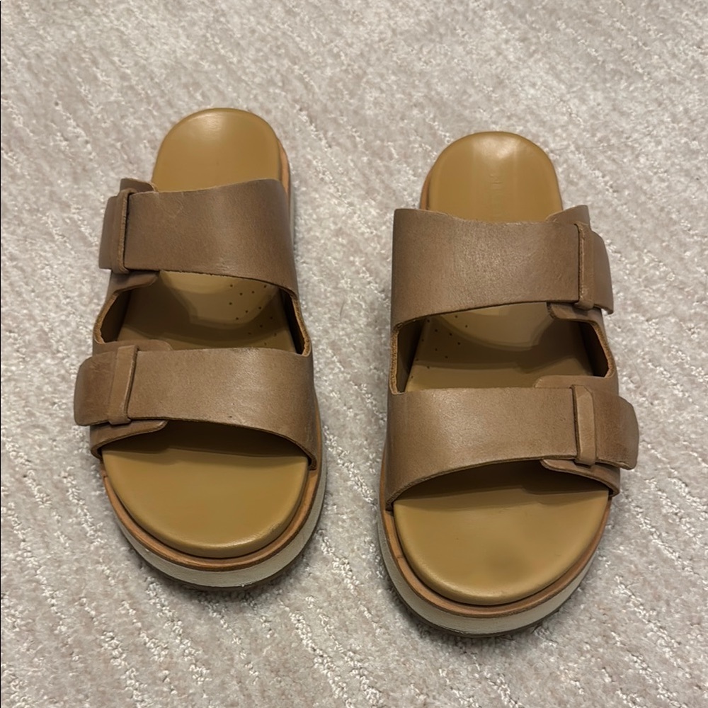 Nisolo Brown Double Strap Sandals